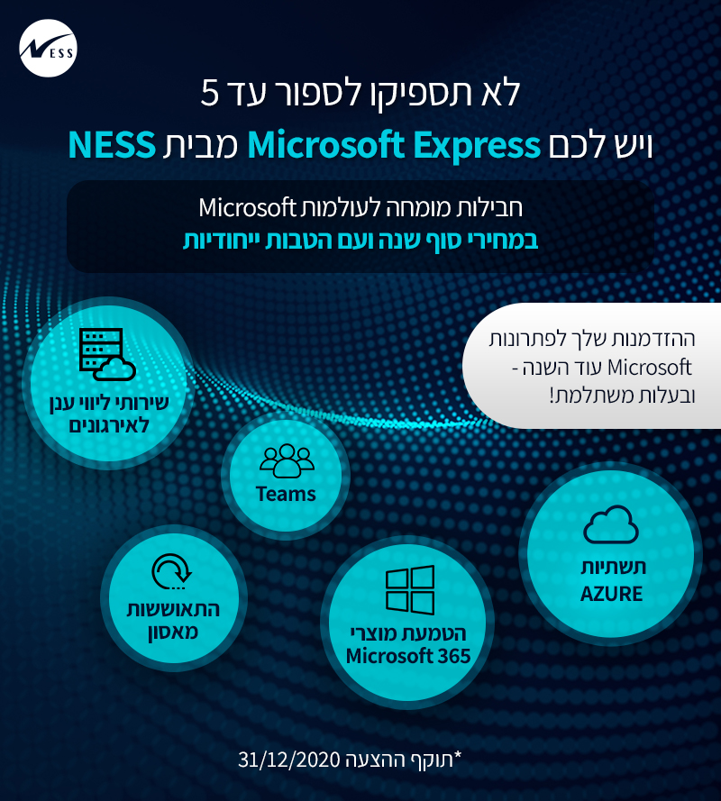 חבילות מומחה לעולמות Microsoft במחירי סוף שנה ובהטבות ייחודיות