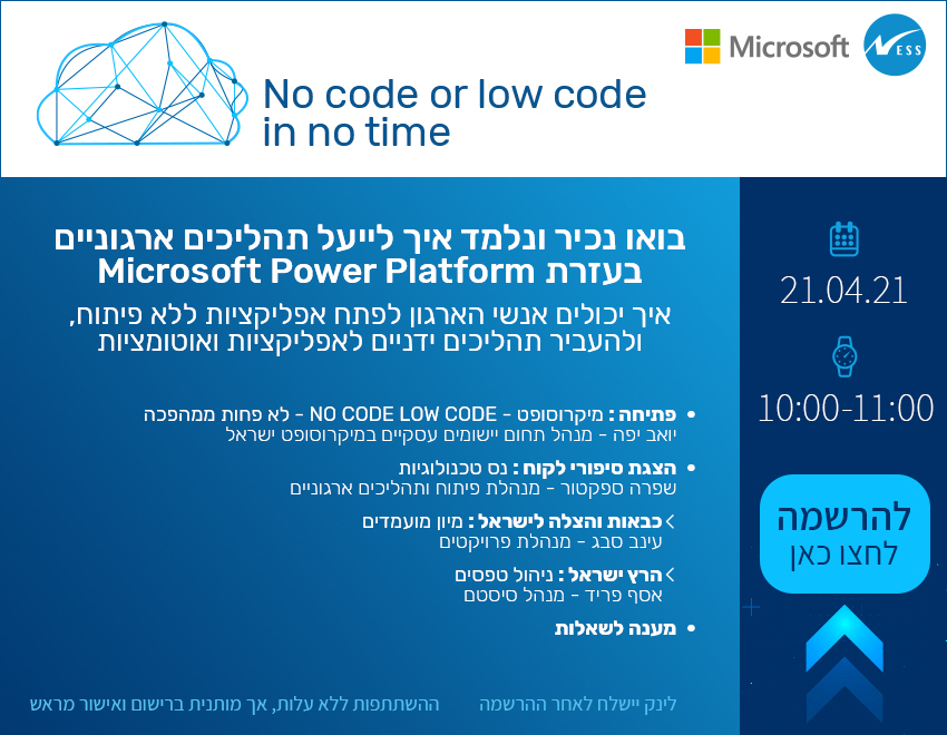 ייעול תהליכים ארגוניים בעזרת Microsoft Power Platform