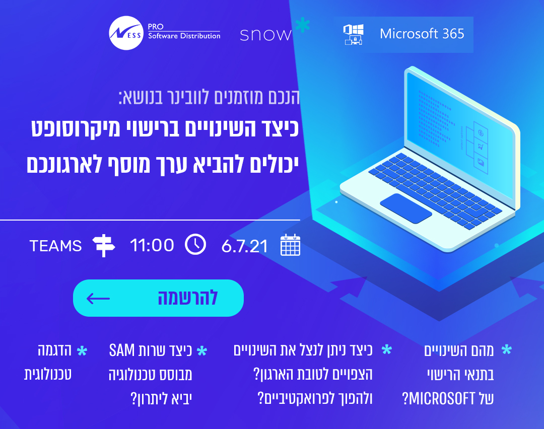 כיצד השינויים ברישוי מיקרוסופט יכולים להביא ערך מוסף לארגונכם