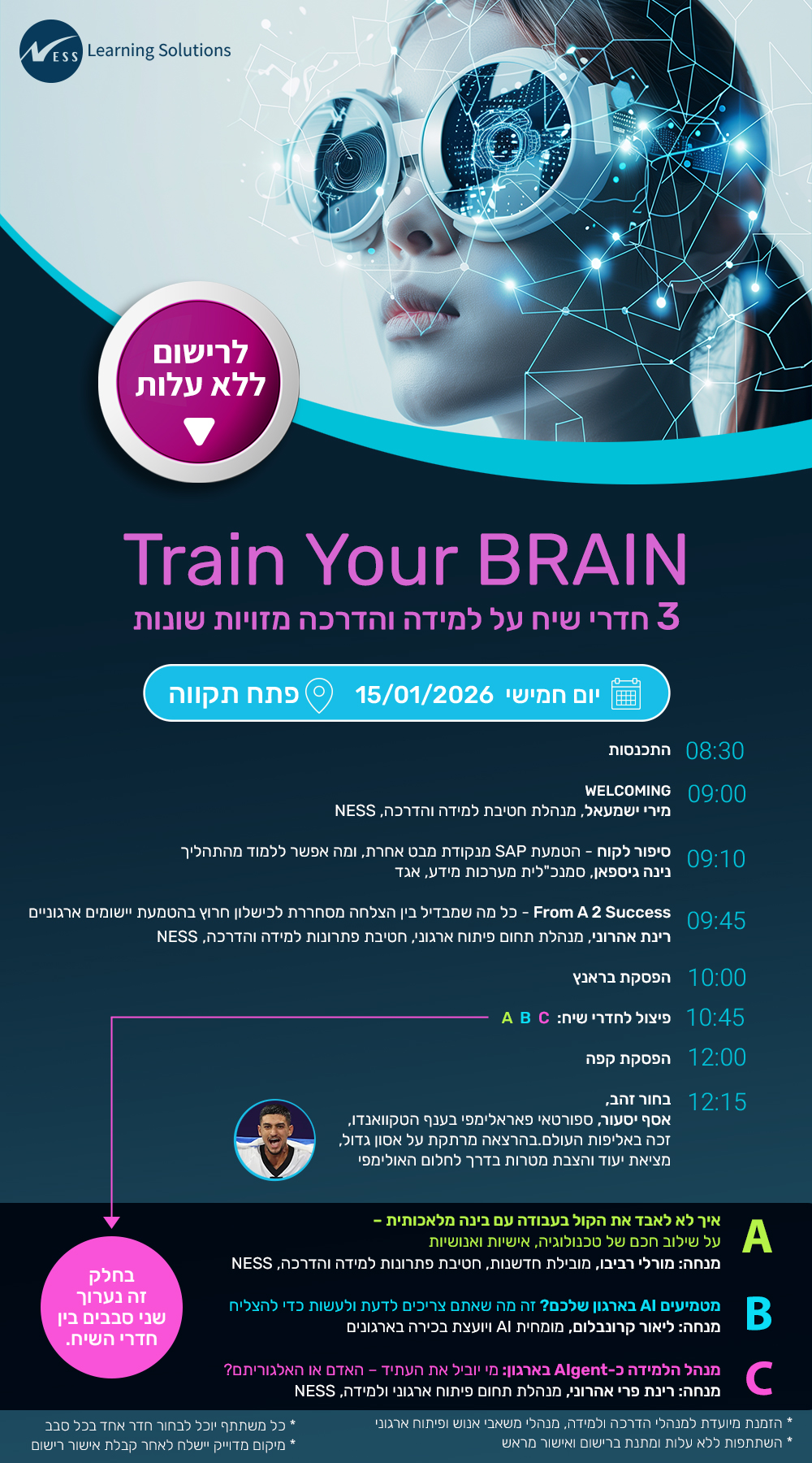 Train Your BRAIN
3 חדרי שיח על למידה והדרכה מזוויות שונות