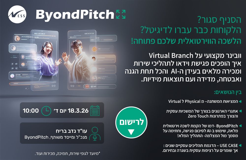 וובינר מקצועי על 
Virtual Branch